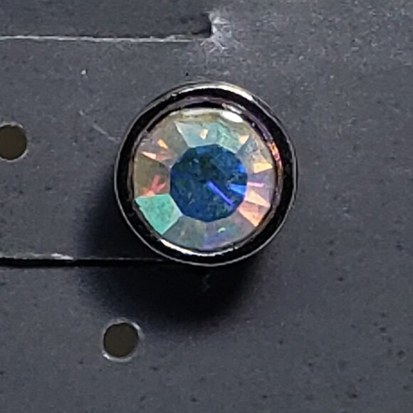 2/$30 Colorful Sparkling Crystal Stud Earrings - 0.2" - Women Fashion Jewelry - Picture 4 of 7